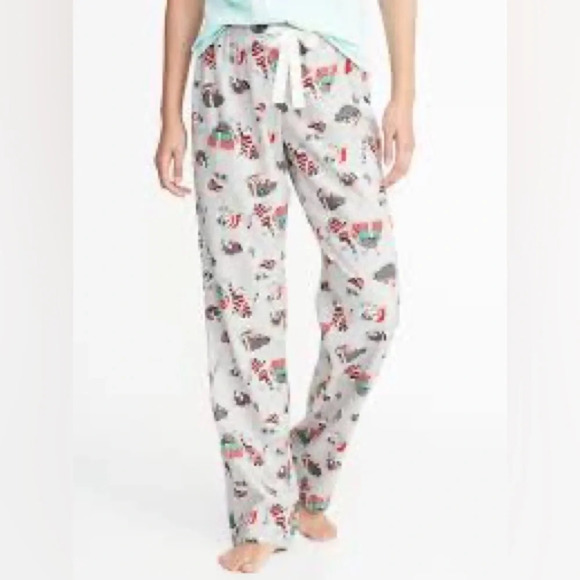 NWT Old Navy Holiday Flannel Pajama Pants kittycat - Picture 6 of 8